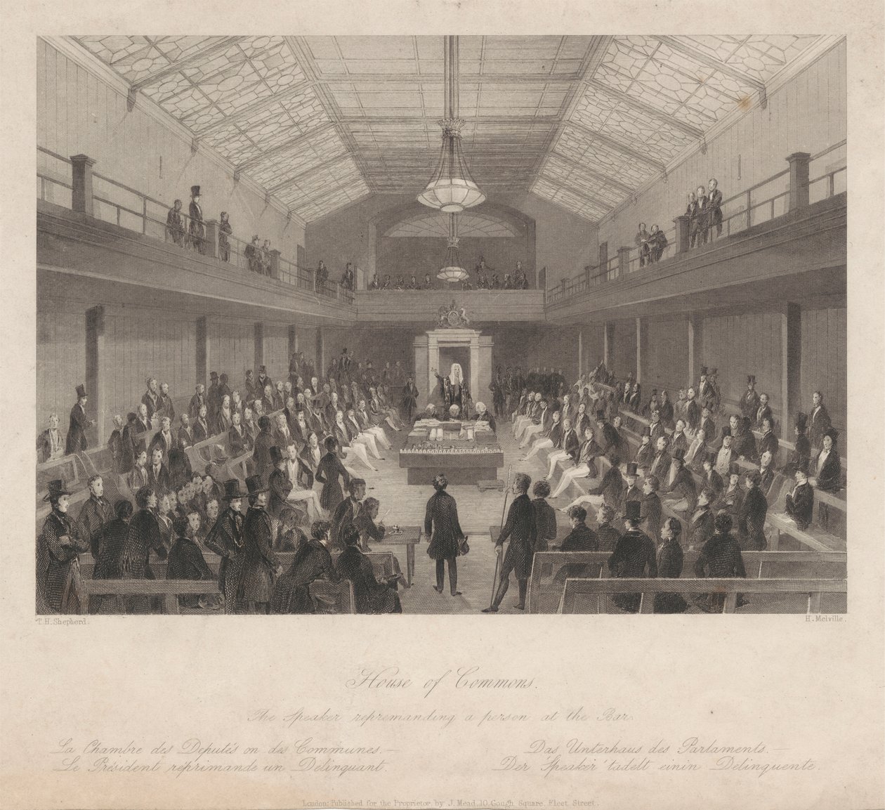 House of Commons: The Speaker Reprimanding a Person at the Bar by Henry Melville
