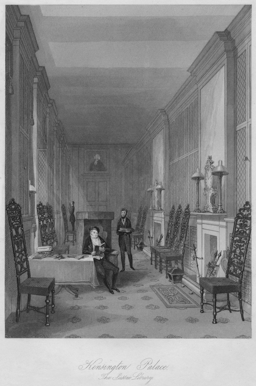 Kensington Palace. The Sussex Library, c1841 by Henry Melville