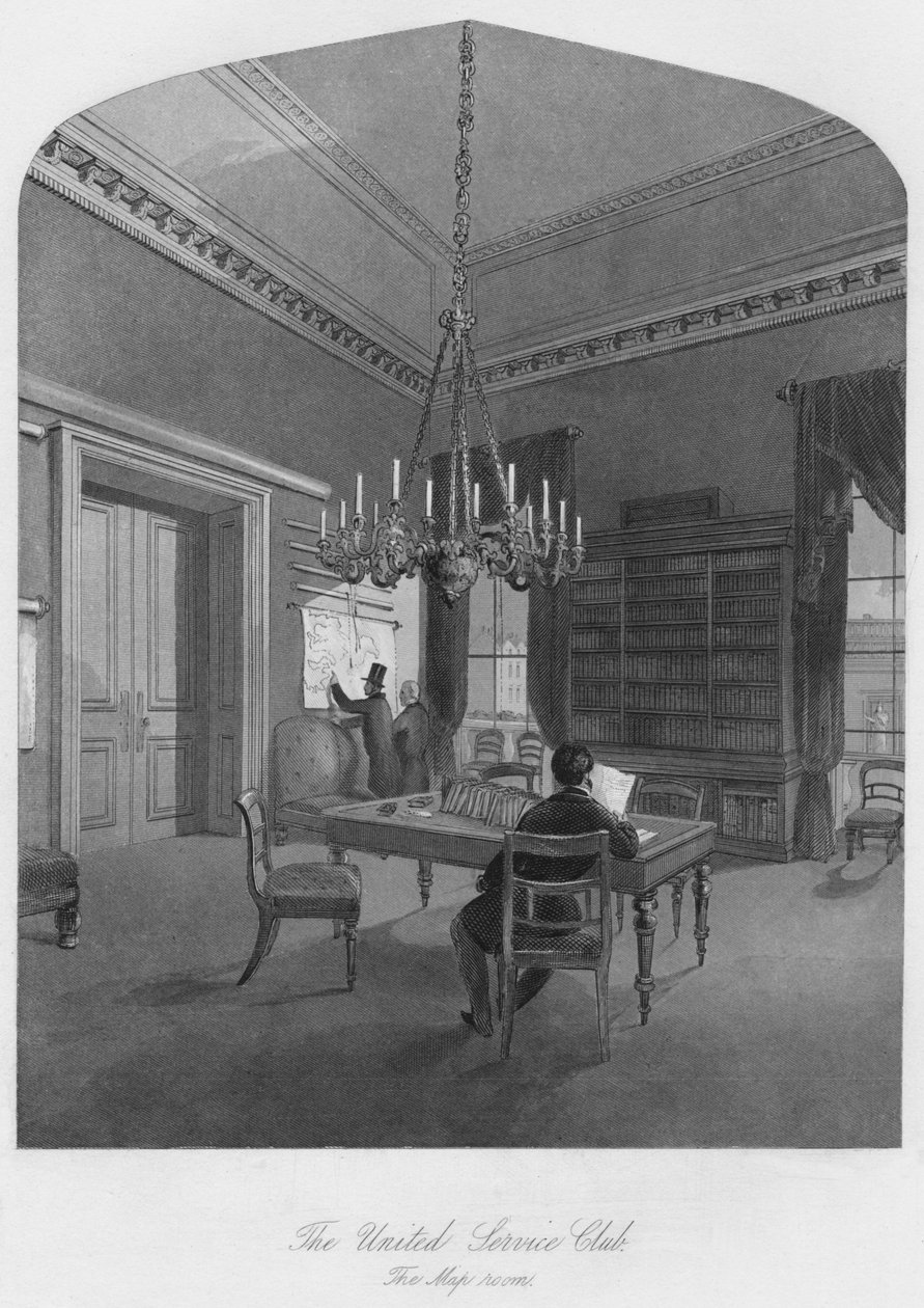 The United Service Club. The Map room by Henry Melville
