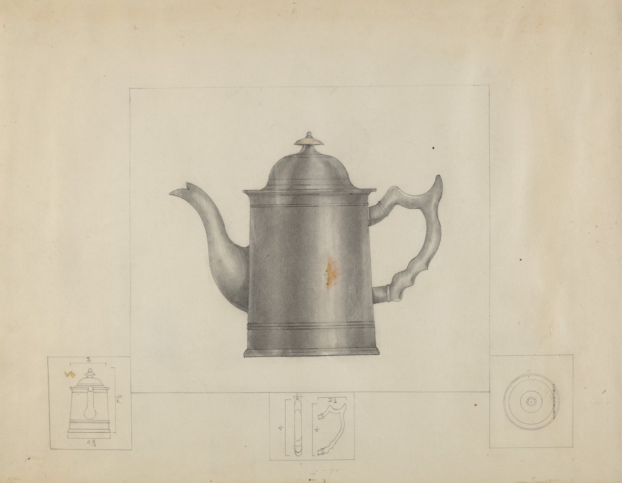 Pewter Coffee Pot by Henry Meyers