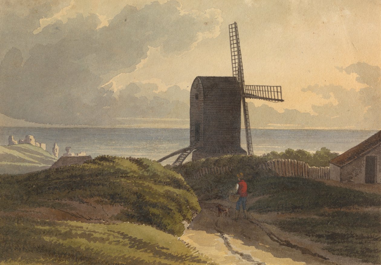 Windmill on the Sea Coast Near Hastings by Henry Morton