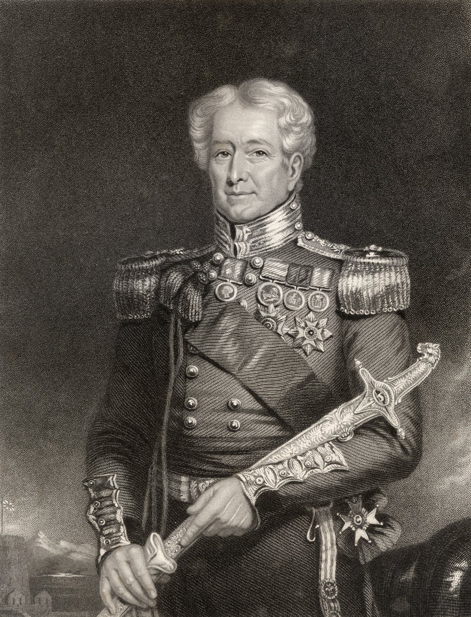 Sir Robert Henry Sale, engraved by F. Holl, from 