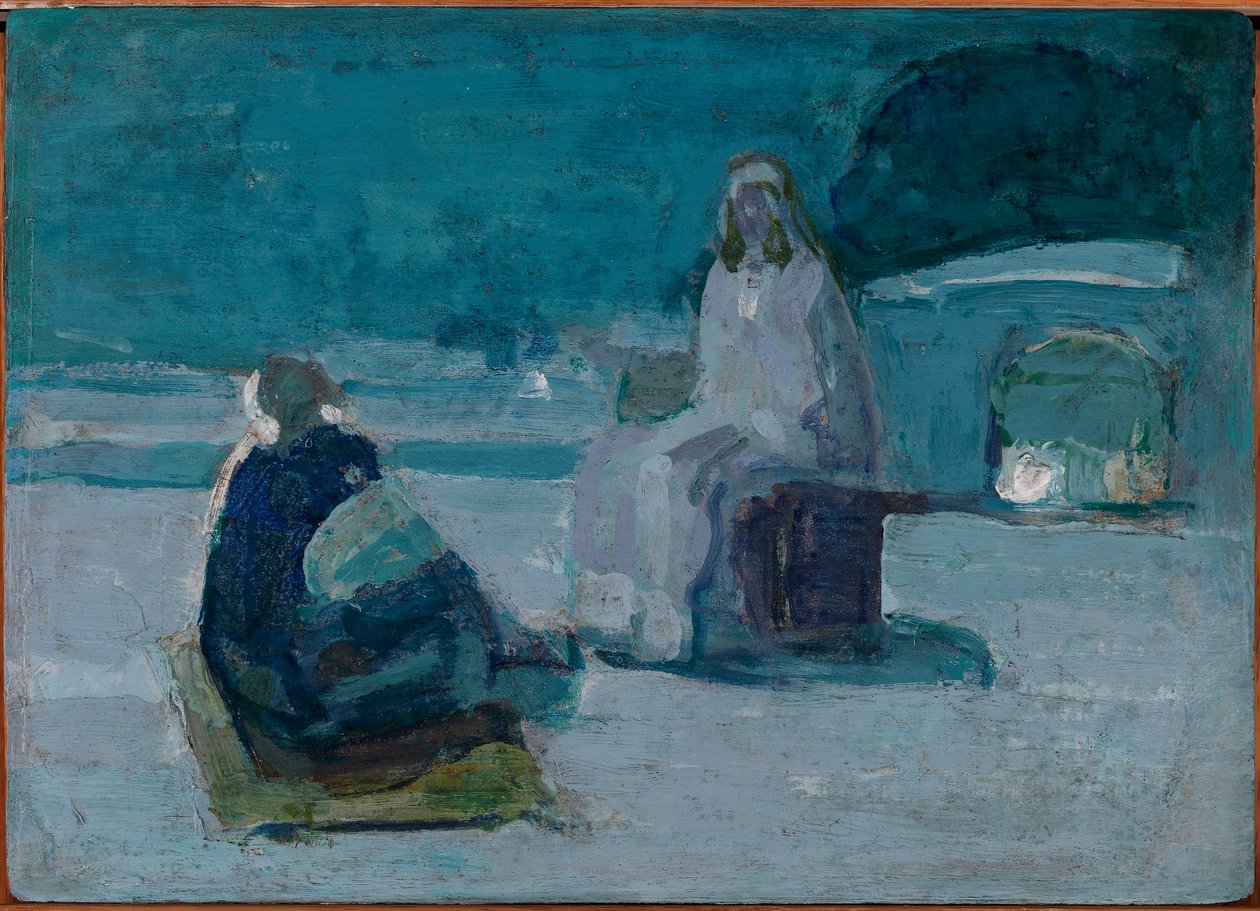 Study for Christ and Nicodemus on a Rooftop by Henry Ossawa Tanner