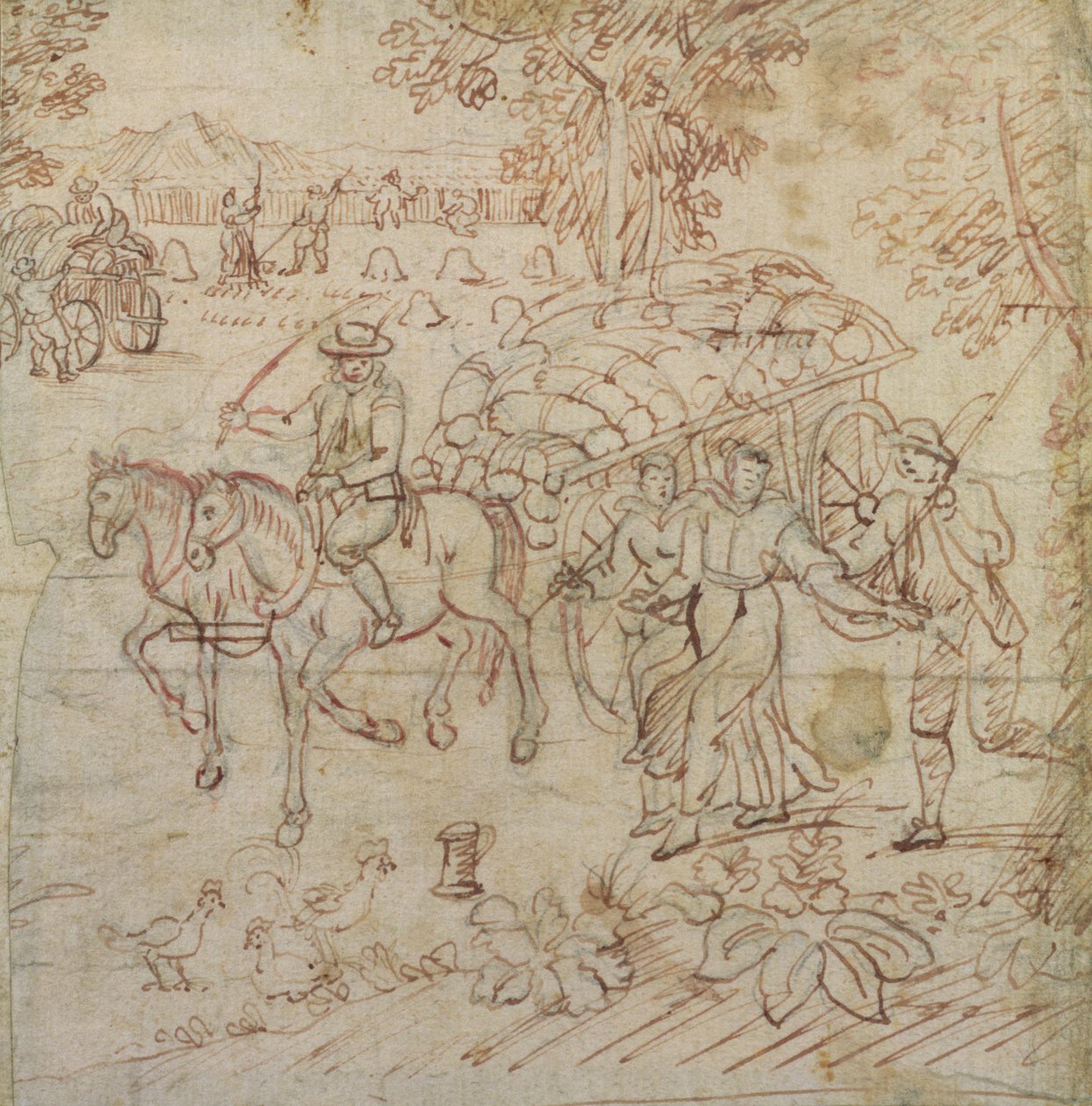 Landscape with Harvesters Returning Home by Henry Peacham