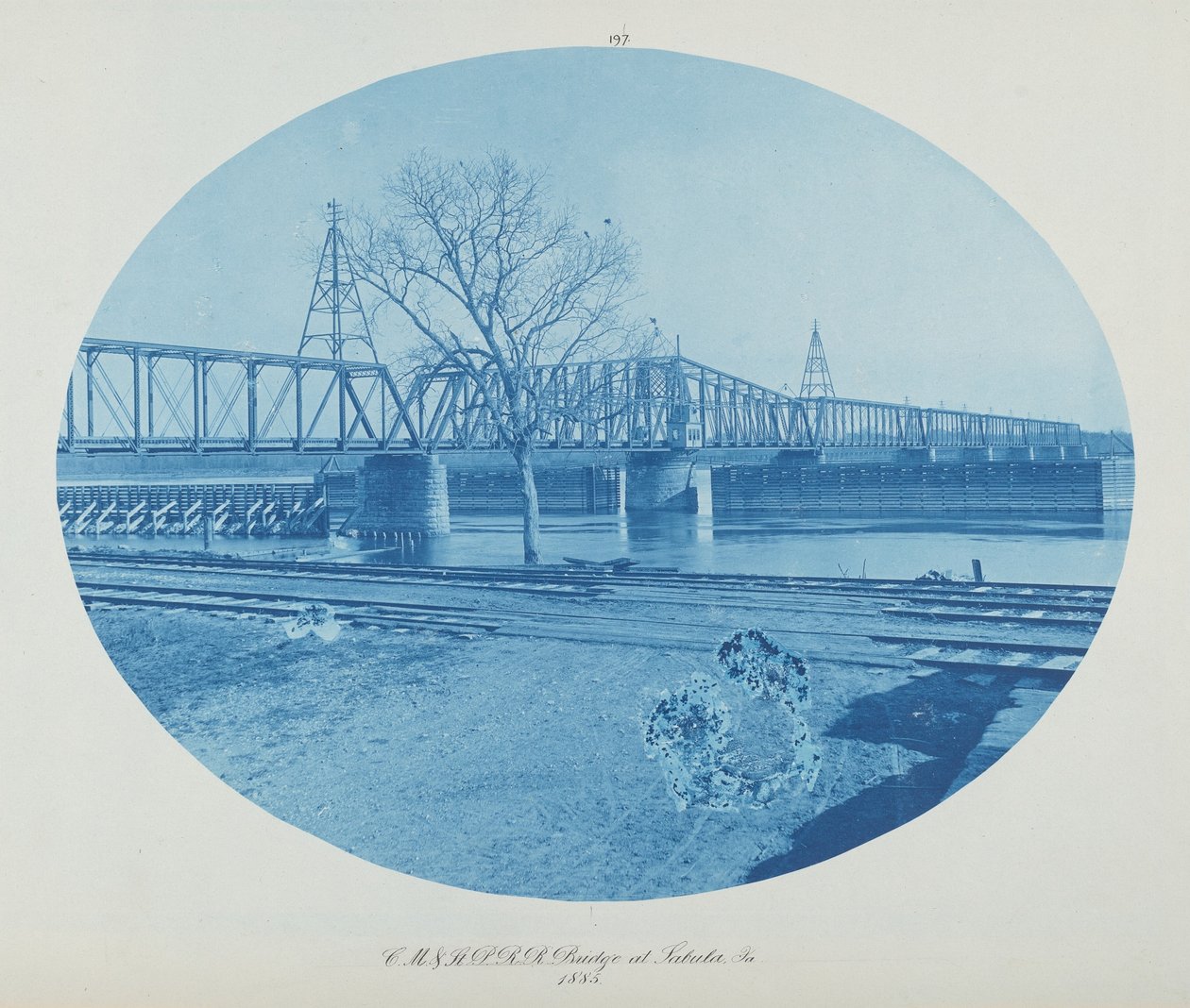 C.M. & St. P. RR Bridge at Sabula, Ia. by Henry Peter Bosse