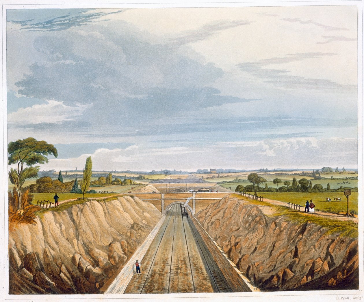 Near Liverpool, looking towards Manchester, Liverpool and Manchester Railway by Henry Pyall