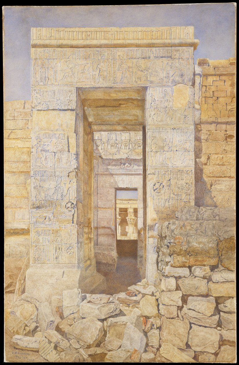 East Entrance, Room of Tiberius, Temple of Isis, Philae by Henry Roderick Newman