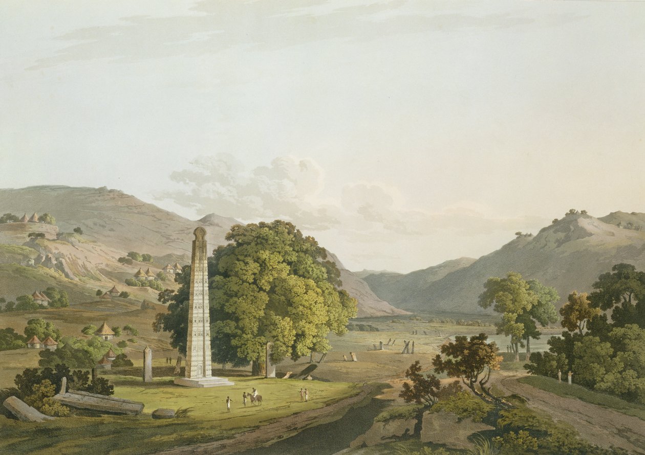 The Obelisk at Axum, engraved by Daniel Havell, 1809 by Henry Salt