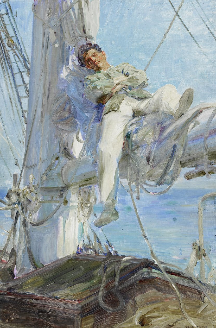 Sleeping Sailor, Falmouth 1905 by Henry Scott Tuke