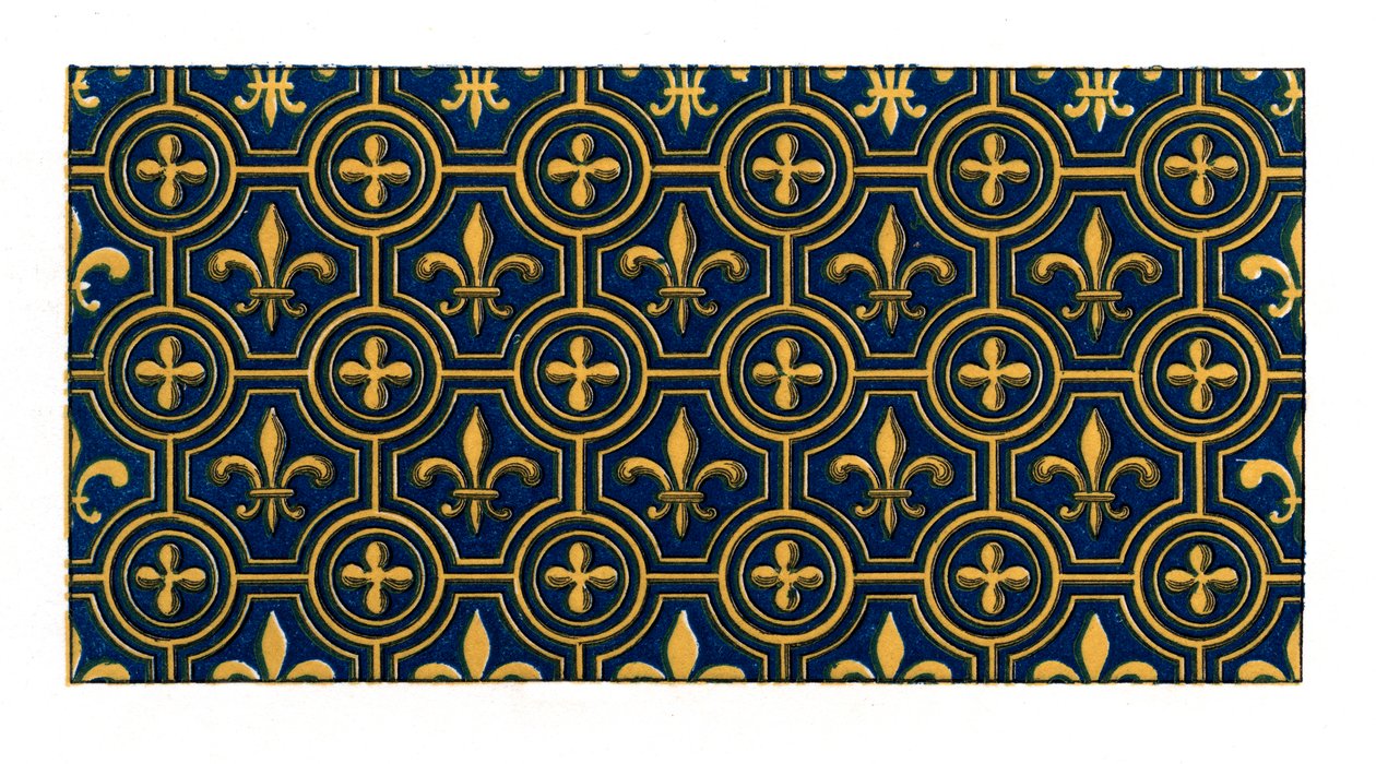 Diaper Ornament, 14th Century, 1843 by Henry Shaw