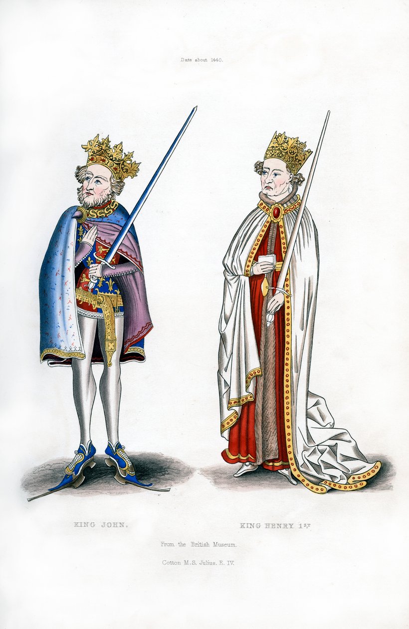 King John and King Henry I by Henry Shaw