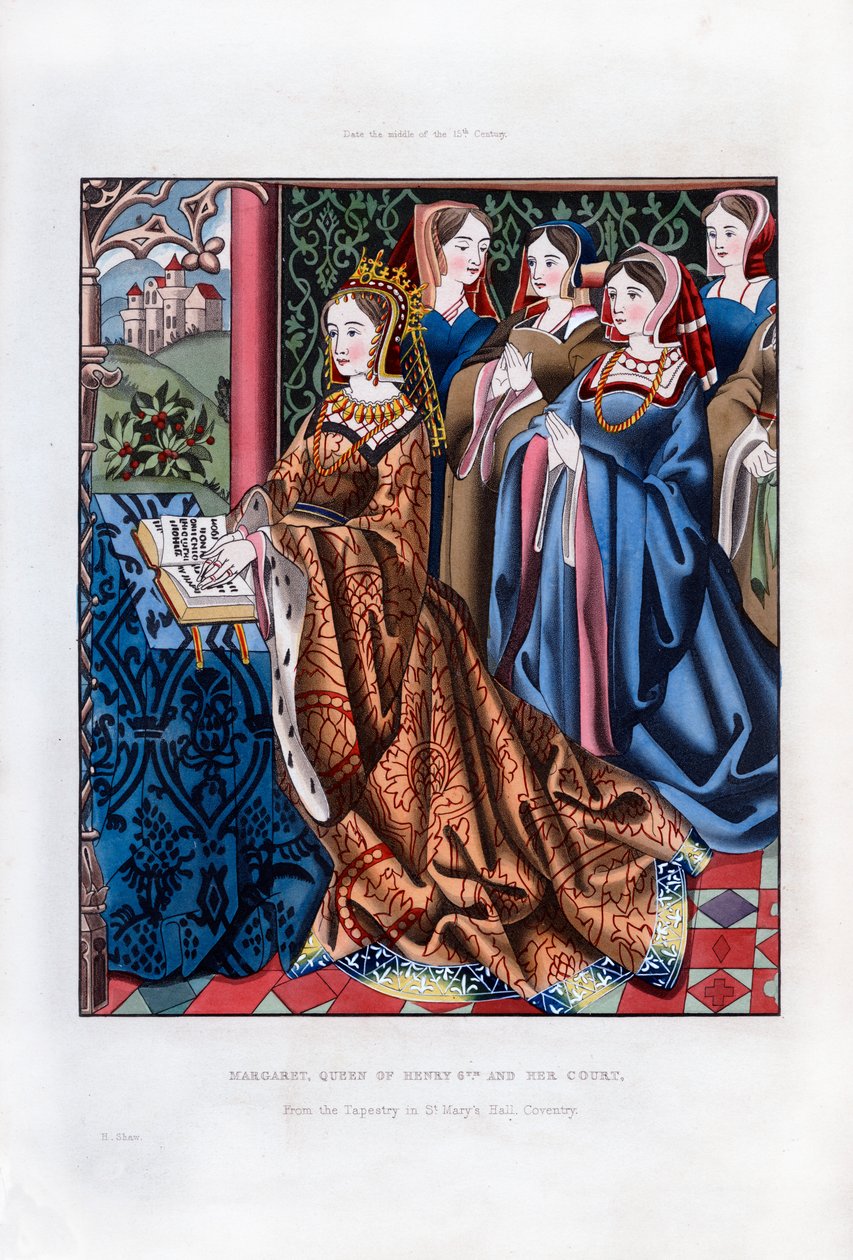 Margaret, Queen of Henry VI, and Her Court by Henry Shaw