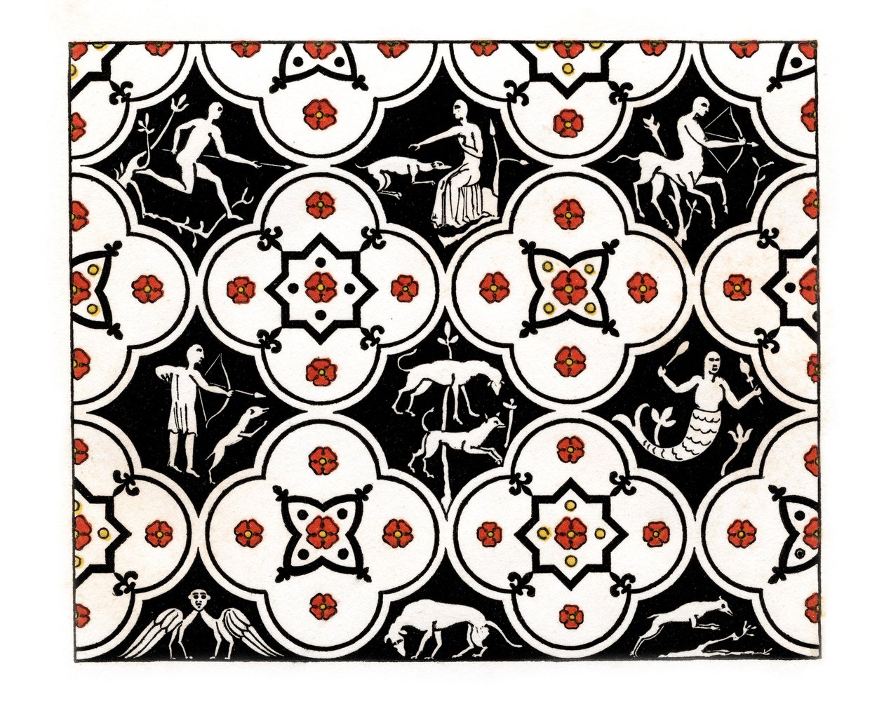 Pavement, 12th century, 1843 by Henry Shaw