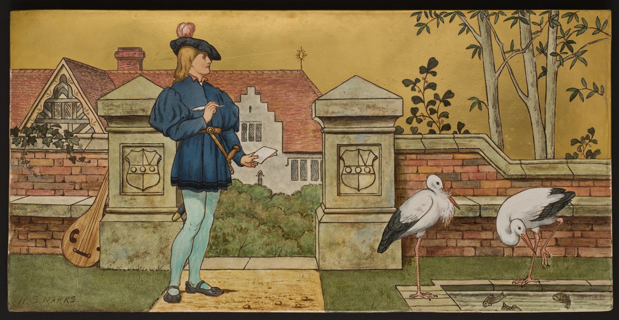 The Lover, plaque depicting an illustration from Shakespeare