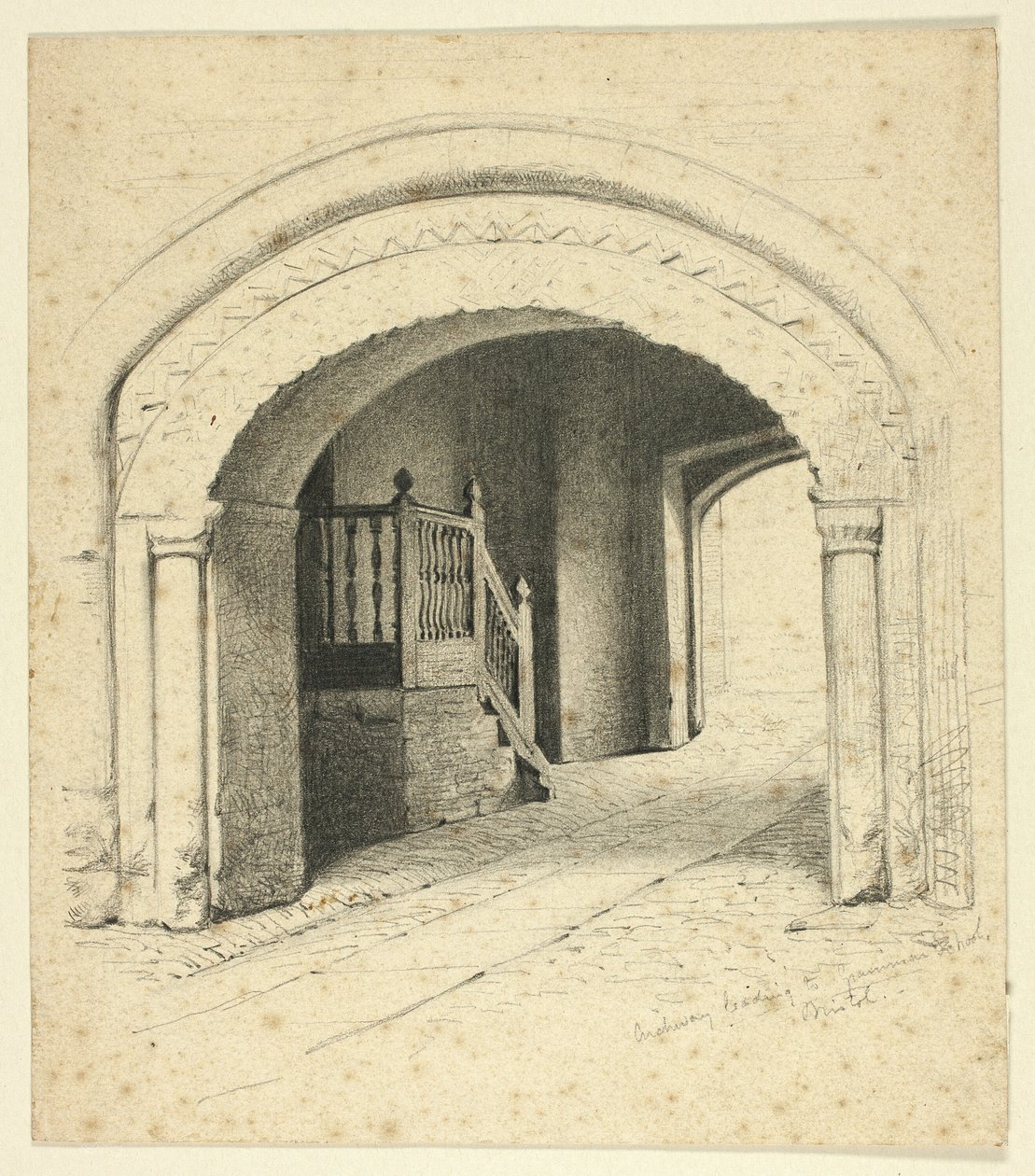 Archway Leading to Grammar School, Bristol by Henry Stacy Marks