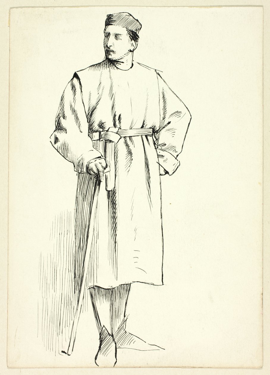 Standing Man Holding Stick, Hand on Hip by Henry Stacy Marks