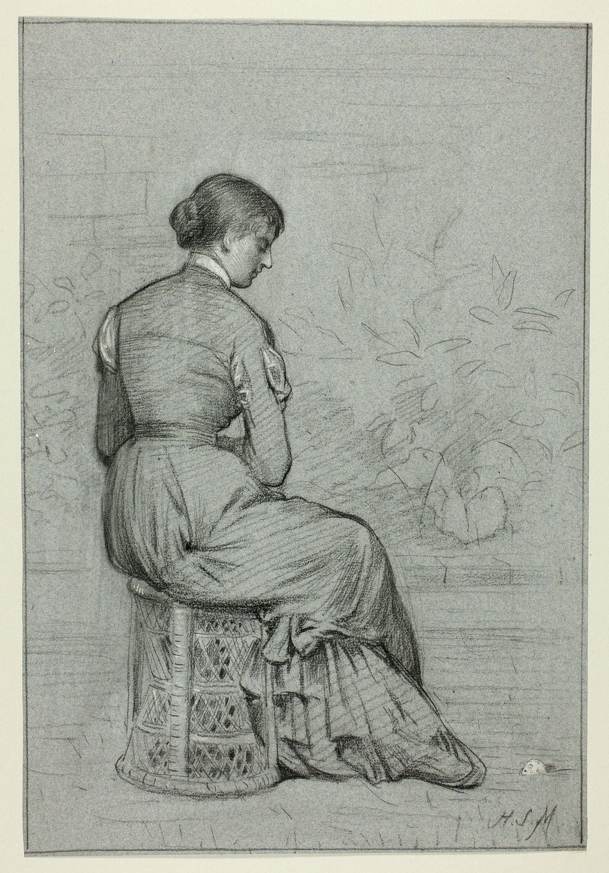 Woman Seated on a Tabouret by Henry Stacy Marks