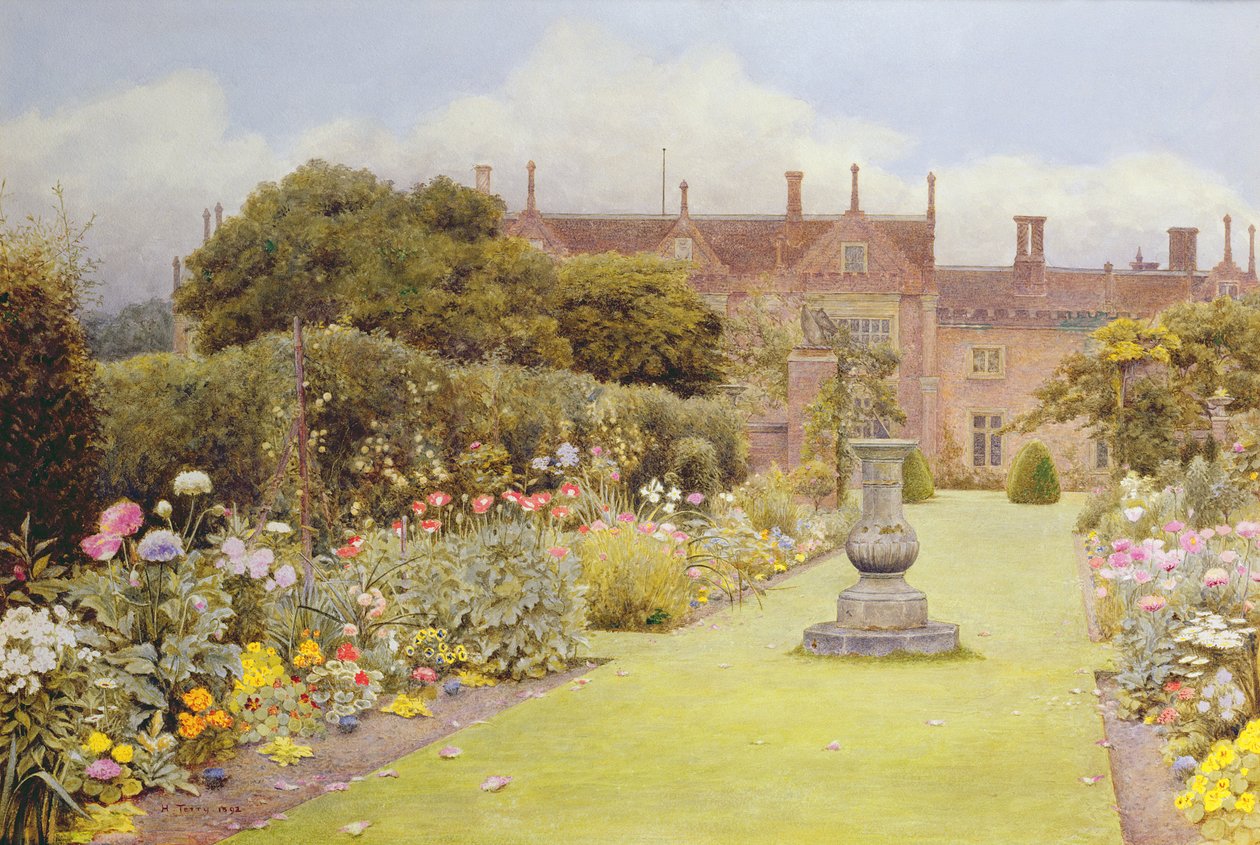 The Grass Walk, Helmingham Hall, 1892 by Henry Terry