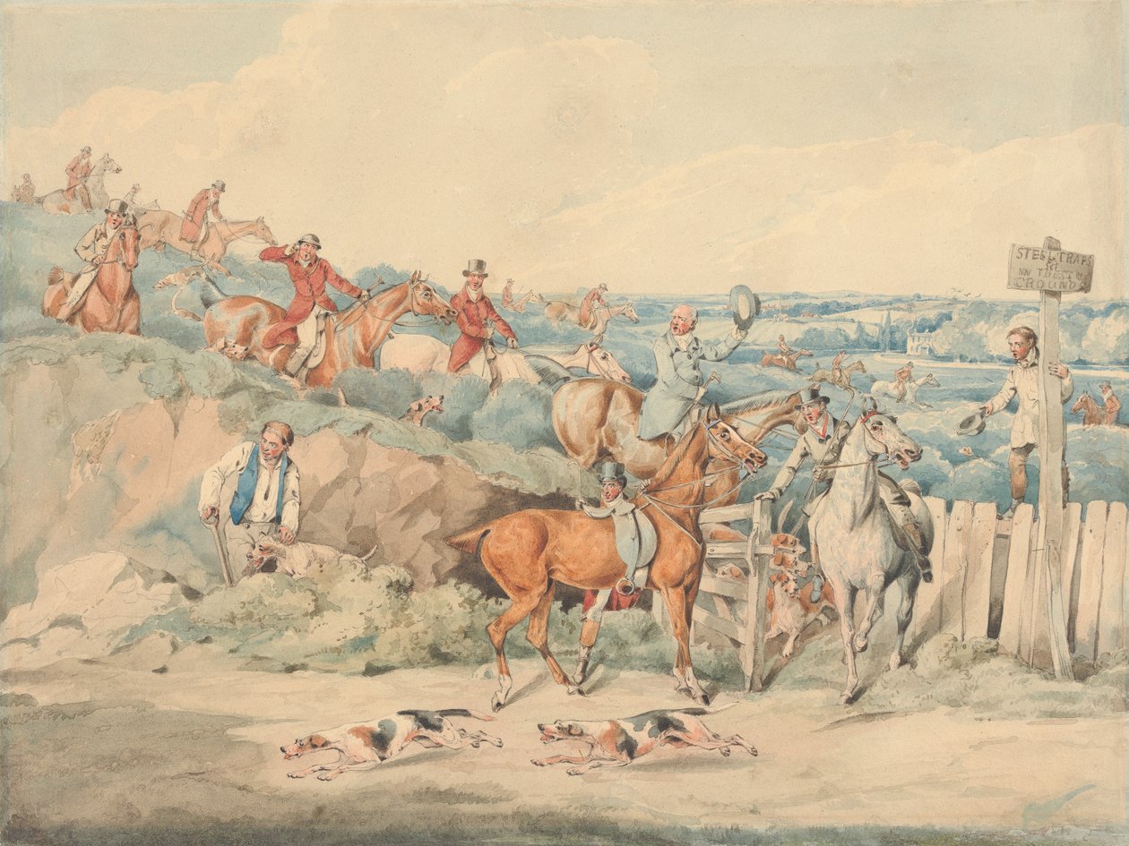 Foxhunting: Gone Away by Henry Thomas Alken