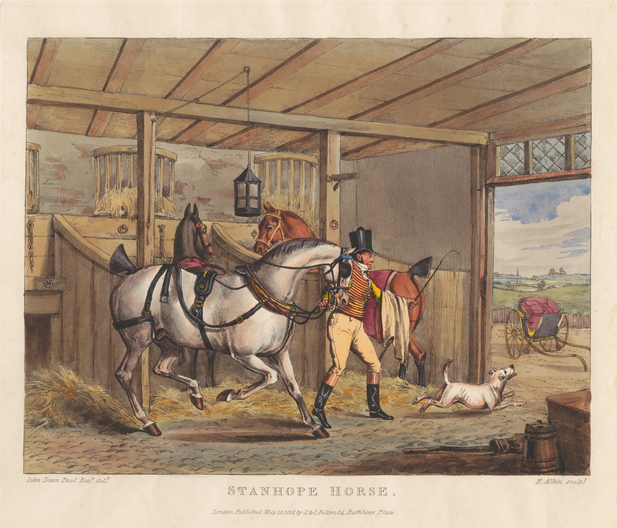 Horses [Set of Six]: 2. Stanhope Horse by Henry Thomas Alken