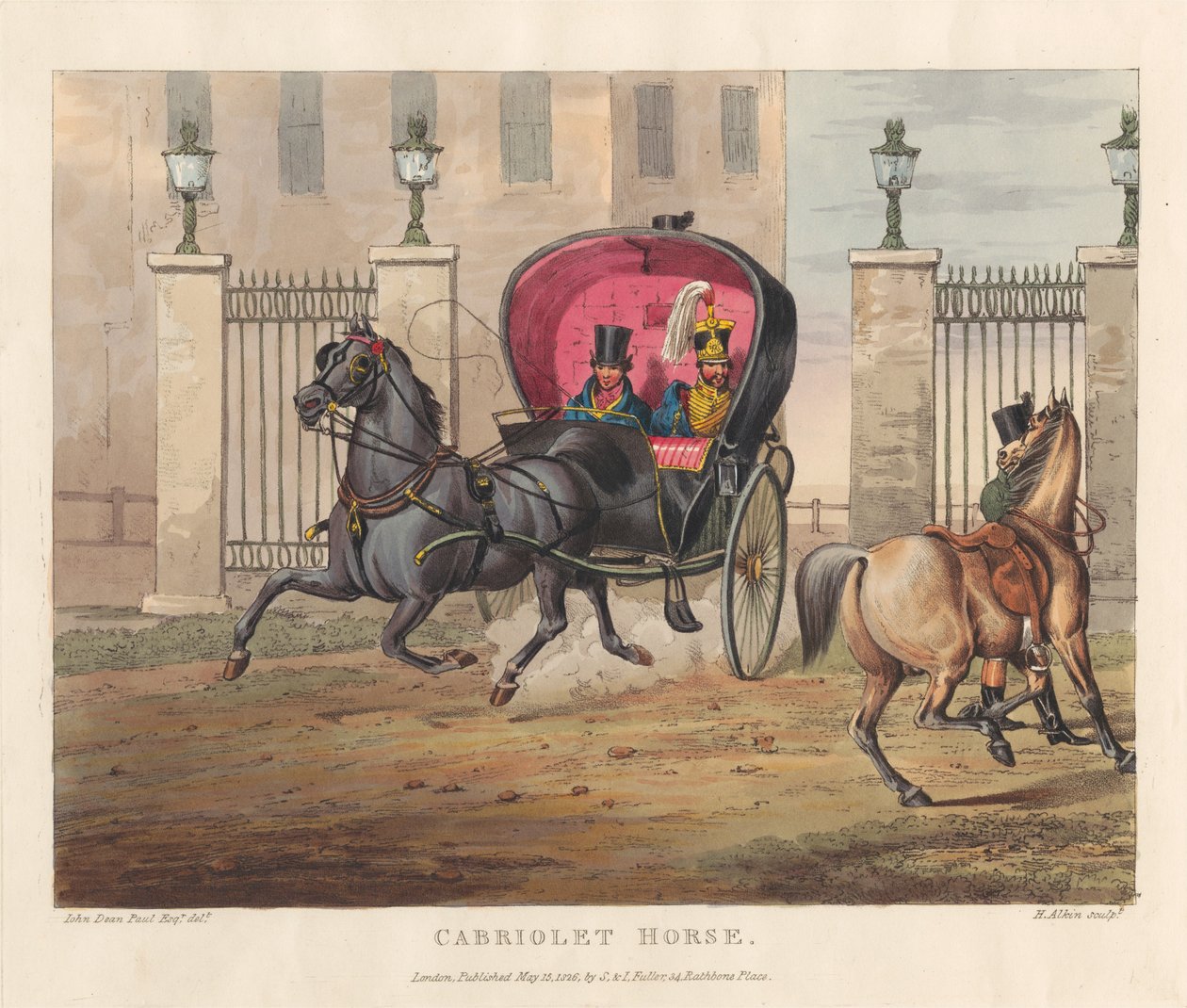 Horses [set of six]: 6. Cabriolet Horse by Henry Thomas Alken