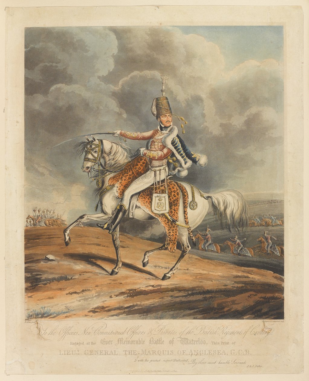 Lieut General The Marquis of Anglesea, G.C.B, Battle of Waterloo, 1815 by Henry Thomas Alken