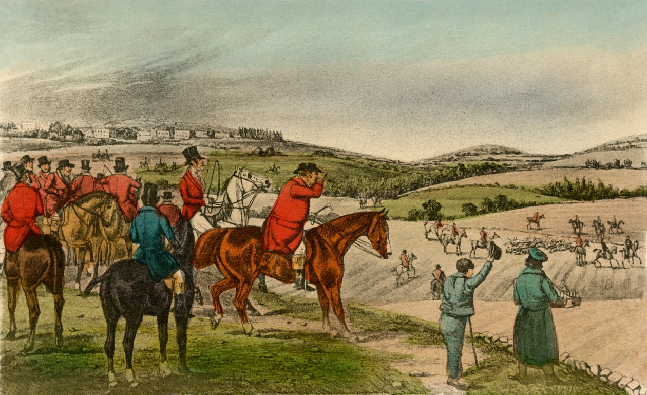 Mr. Jorrocks telegraphs the Fox by Henry Thomas Alken