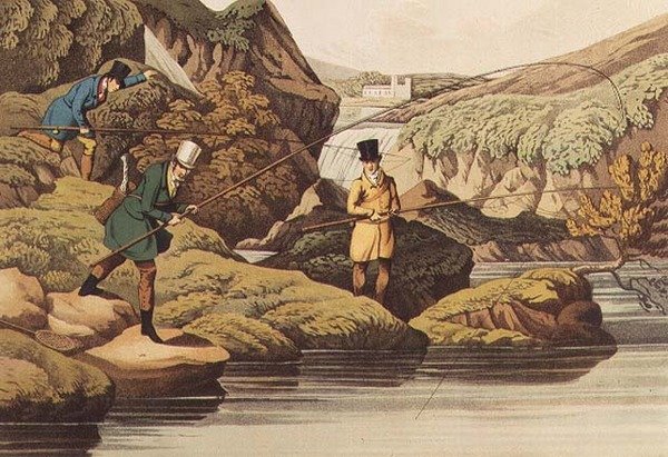 Salmon Fishing, aquatinted by I. Clark, pub. by Thomas McLean, 1820 by Henry Thomas Alken