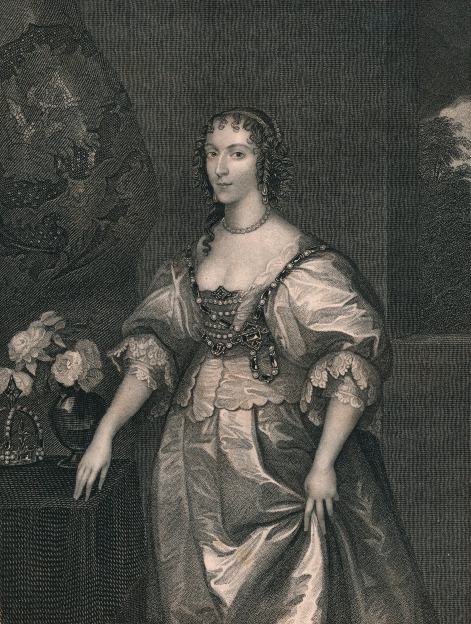 Henrietta Maria, Queen of Charles The First, early-mid 19th century by Henry Thomas Ryall