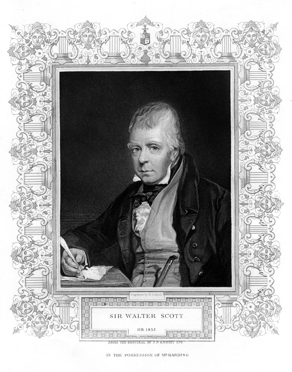 Sir Walter Scott, 1st Baronet, prolific Scottish historical novelist and poet by Henry Thomas Ryall