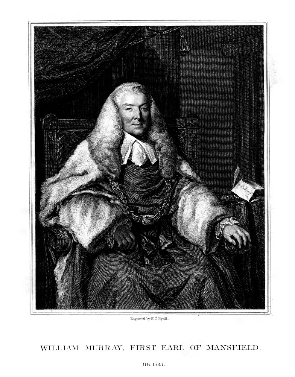 William Murray, 1st Earl of Mansfield, Scottish Jurist by Henry Thomas Ryall