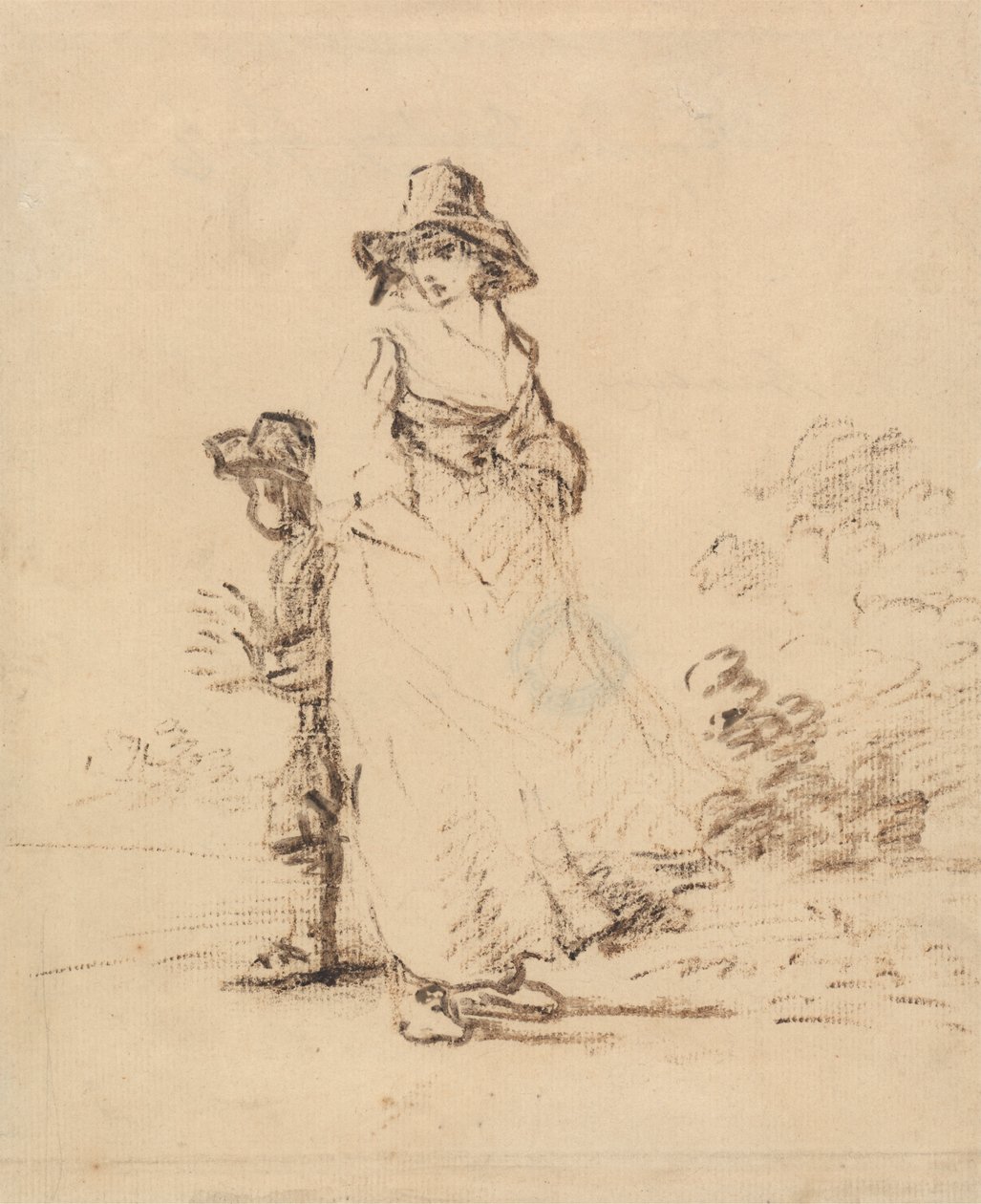 A Country Boy and Girl by Henry William Bunbury