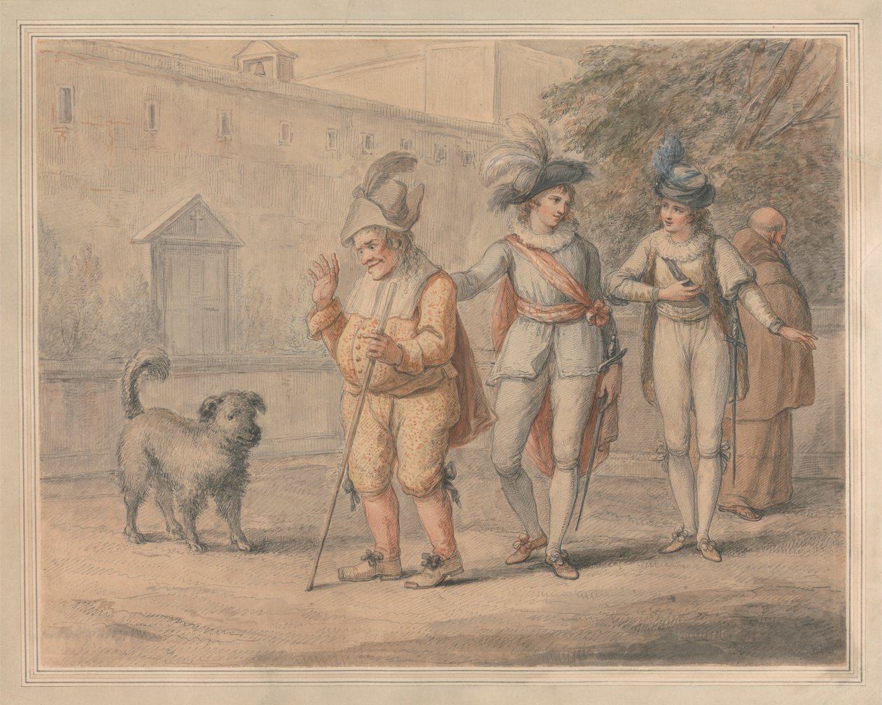 Launce Teaching His Dog Crab by Henry William Bunbury
