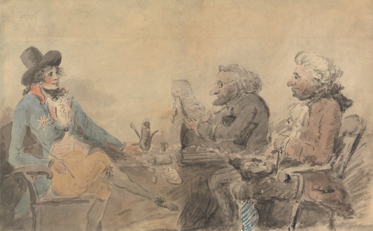 The Prince Regent and the Moneylenders by Henry William Bunbury