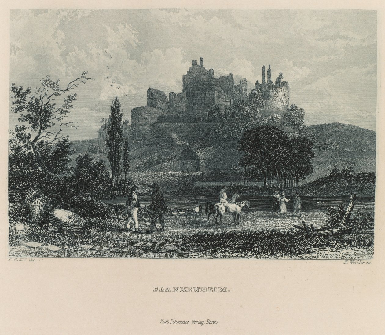 The Picturesque and Romantic Rhineland: Blankenheim by Henry Winkles