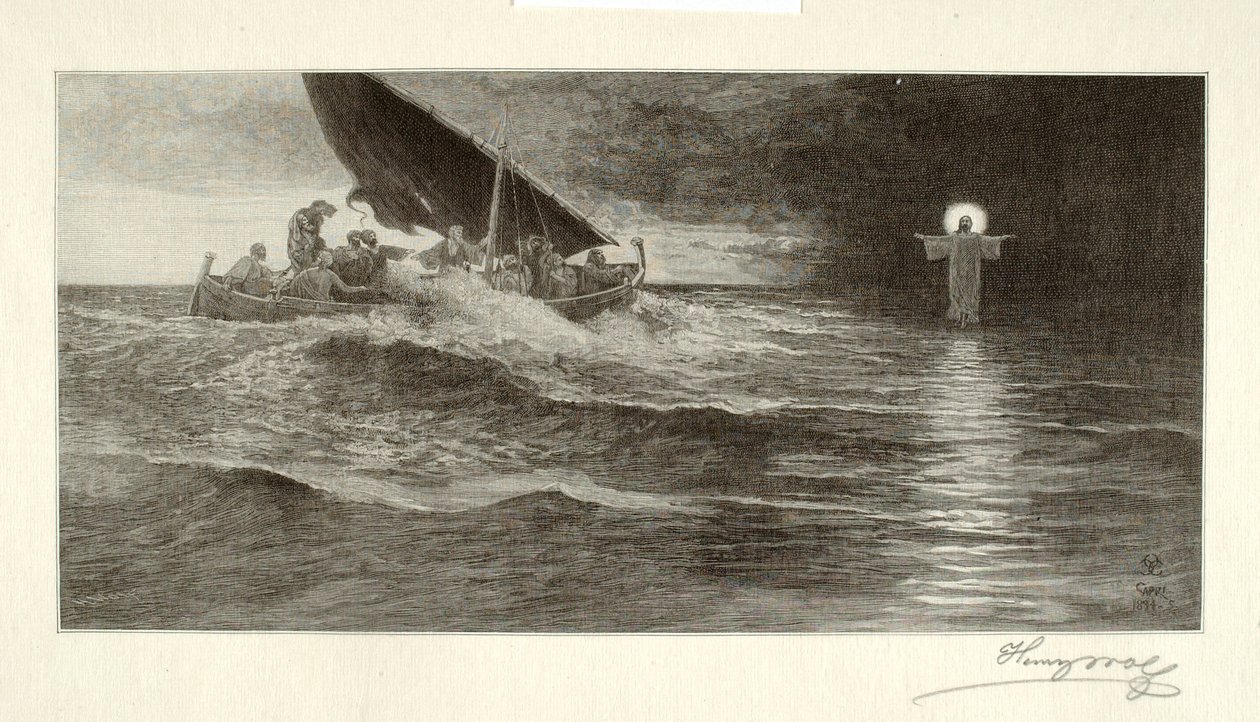Christ Walking on the Sea by Henry Wolf