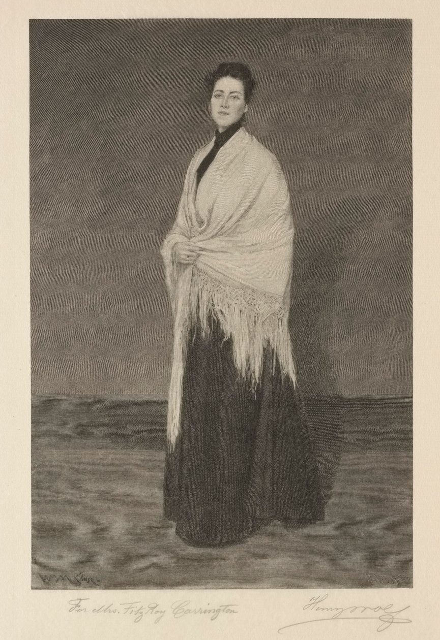 Lady with Shawl by Henry Wolf