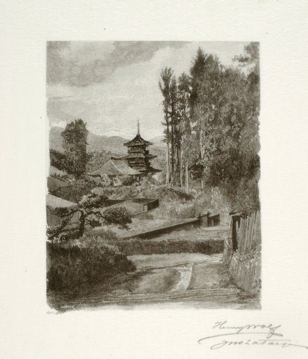 Old Pagoda by Henry Wolf