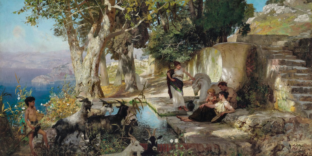 At the Fountain by Henryk Siemiradzki