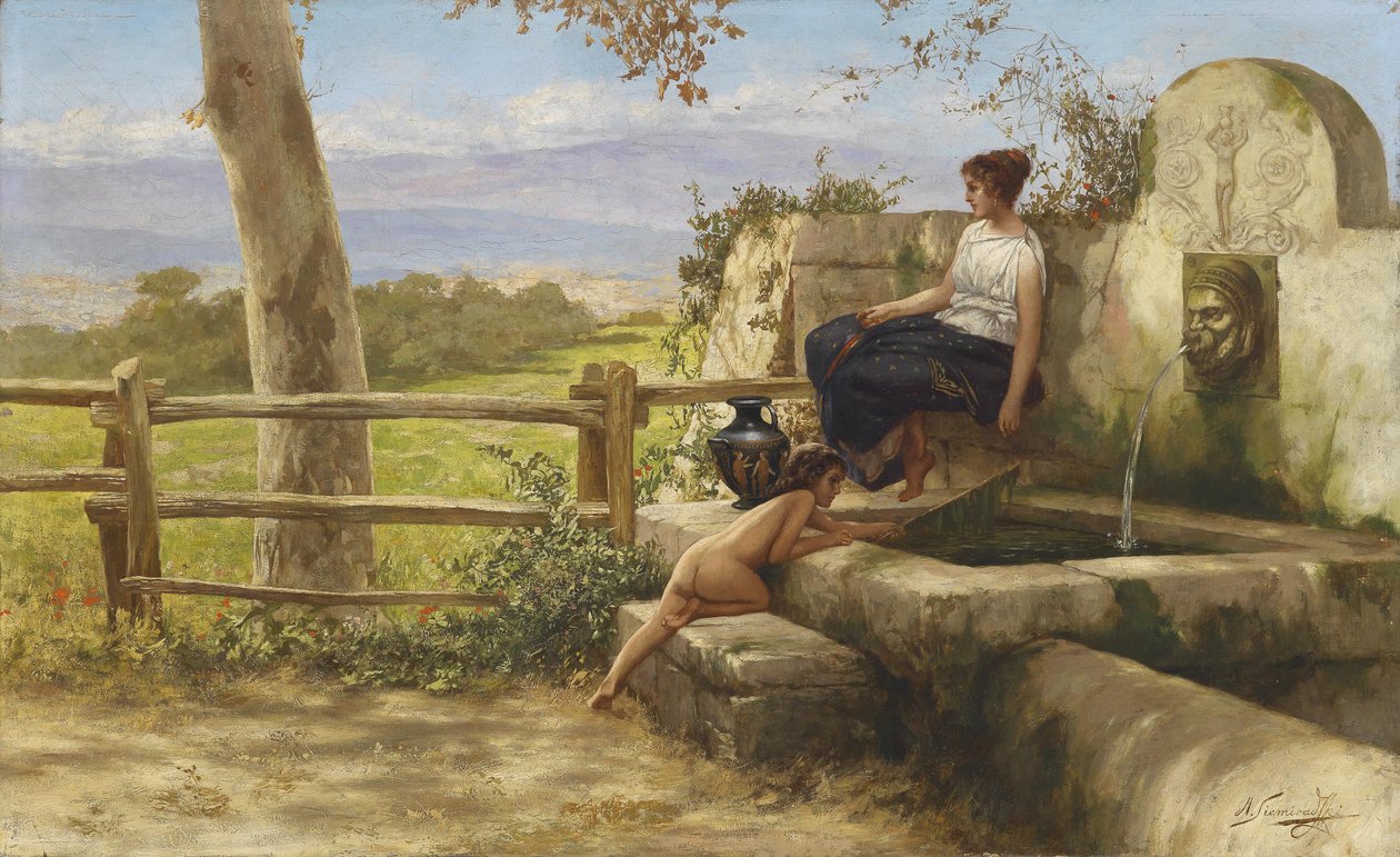 At the Fountain by Henryk Siemiradzki