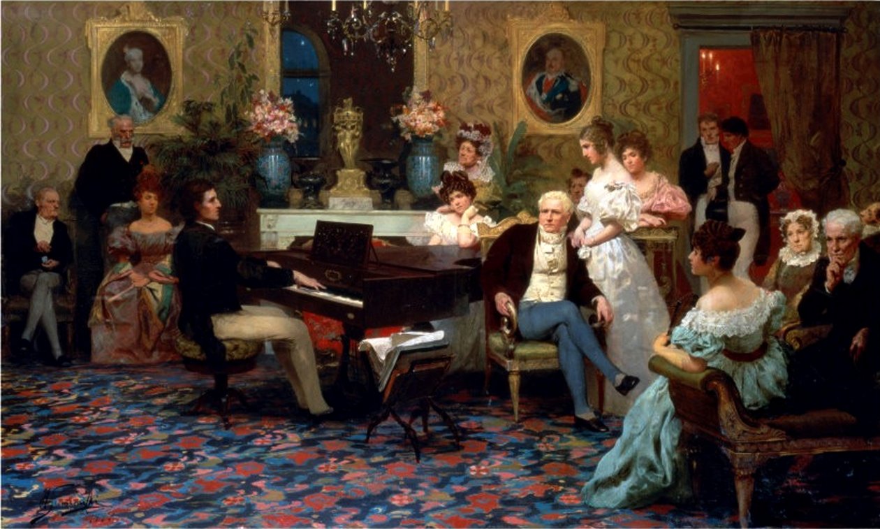 Chopin Playing the Piano in Prince Radziwill