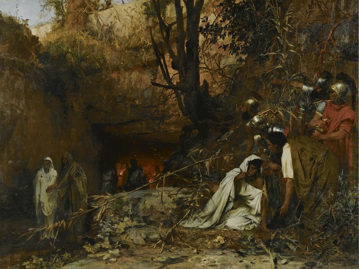 Christian persecutors at the entrance to the catacombs by Henryk Siemiradzki