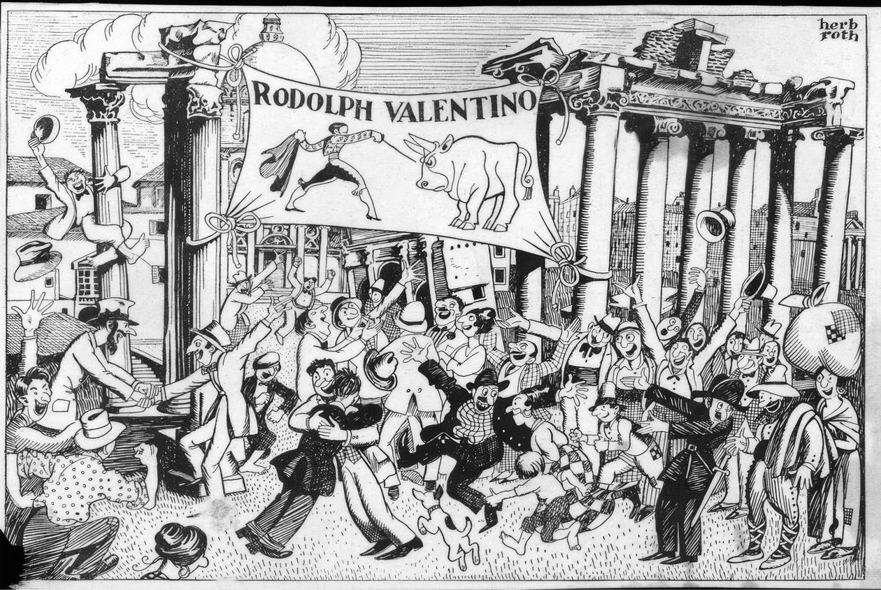 Arrival of Rudolph Valentino by Herb Roth