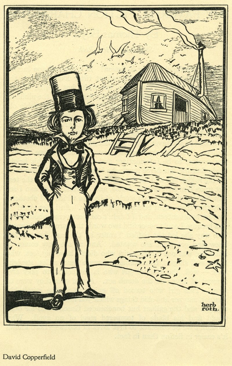 David Copperfield, from My Favorite Fiction Character by Thomas Boyd, in The Bookman by Herb Roth