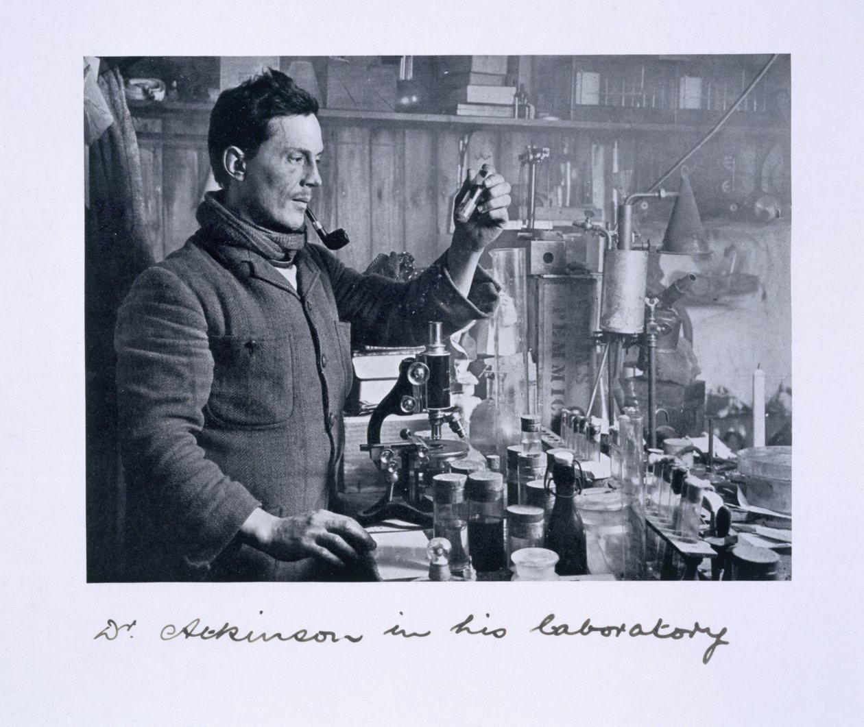 Dr. Atkinson in his laboratory, from 