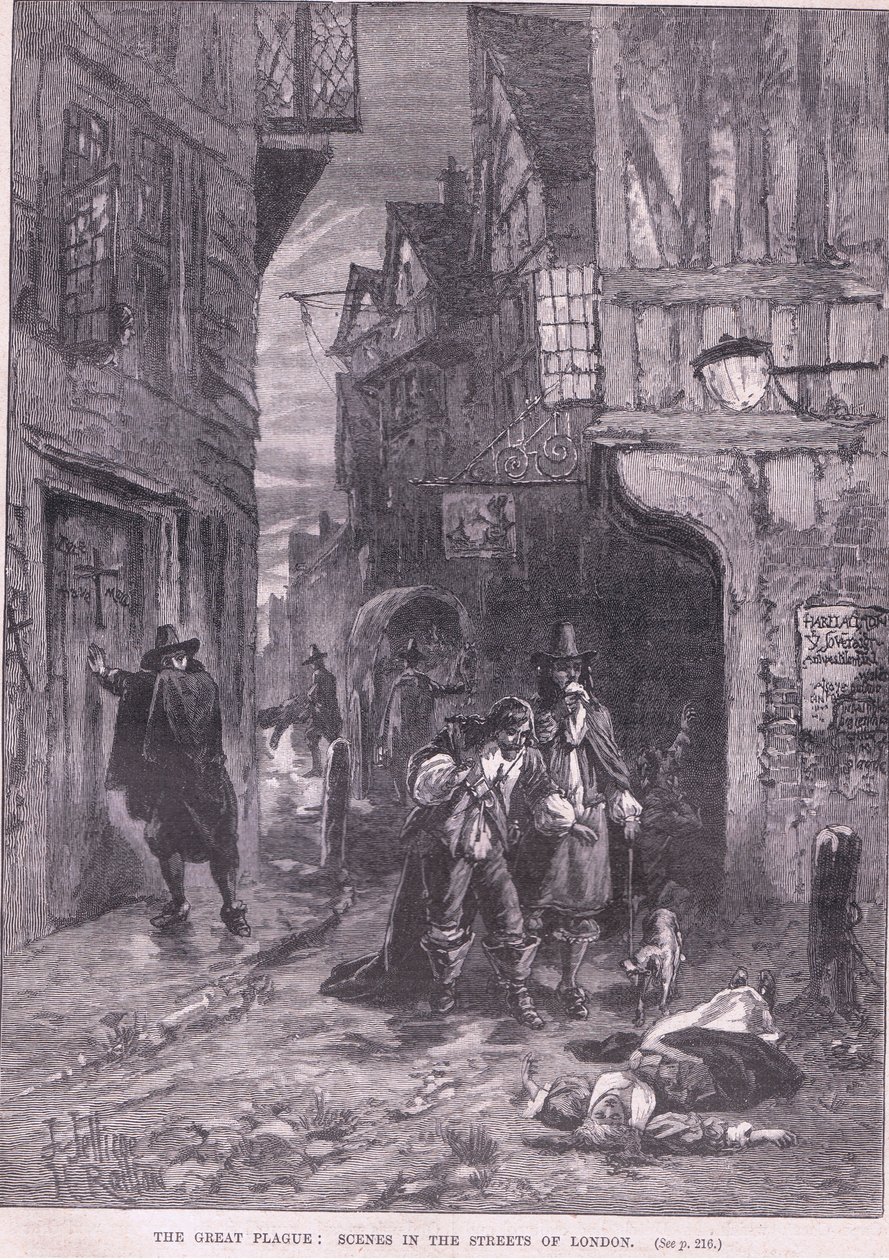 The Great Plague: Scenes in the streets of London AD 1665 by Herbert Railton