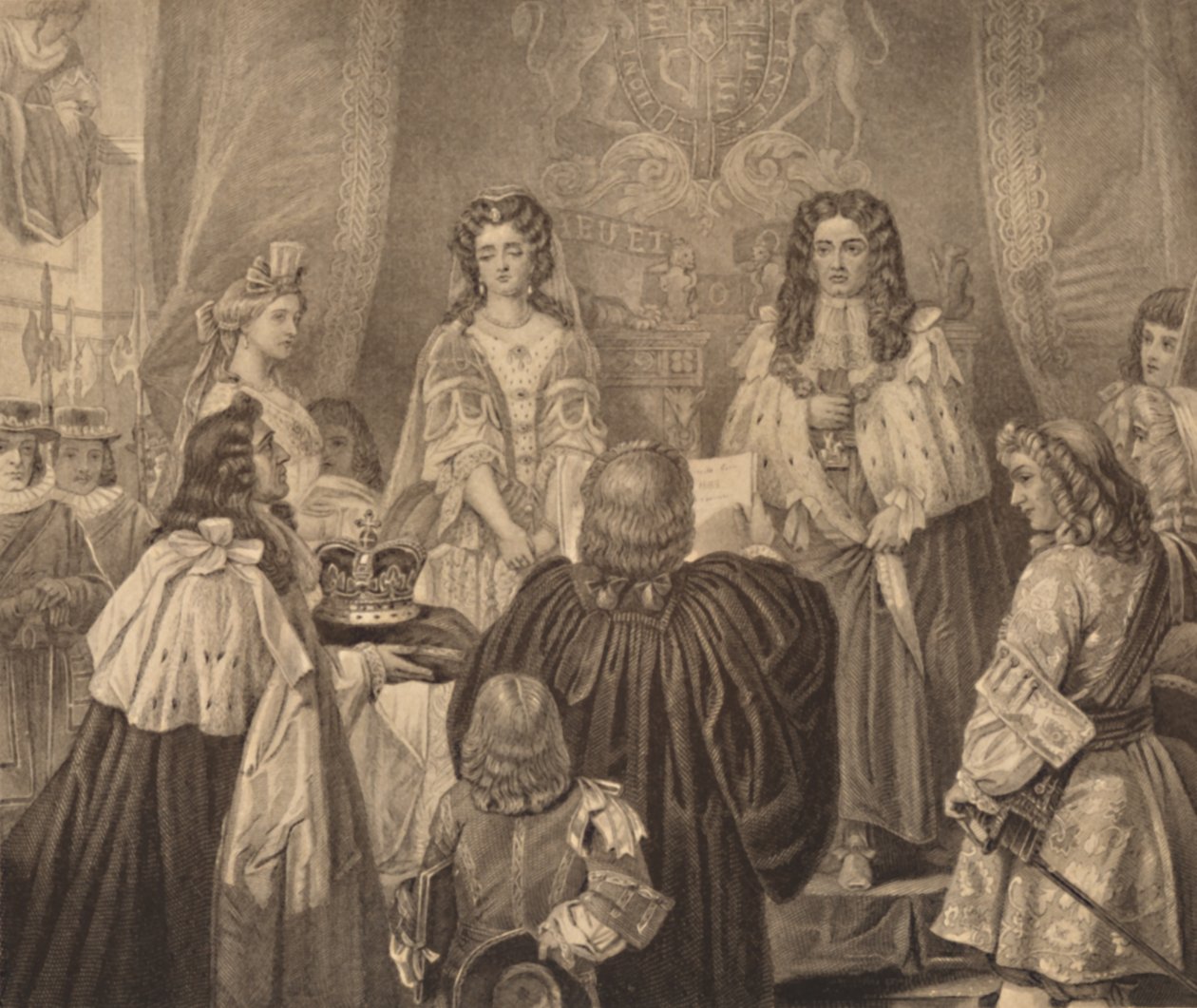 The Crown Offered to William and Mary, 1689 by Herbert Bourne