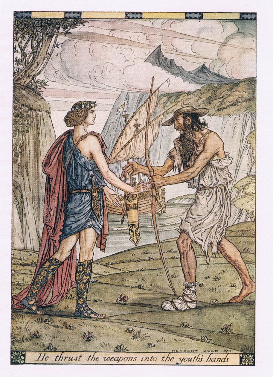 He thrust the weapons into the youth's hand by Herbert Cole