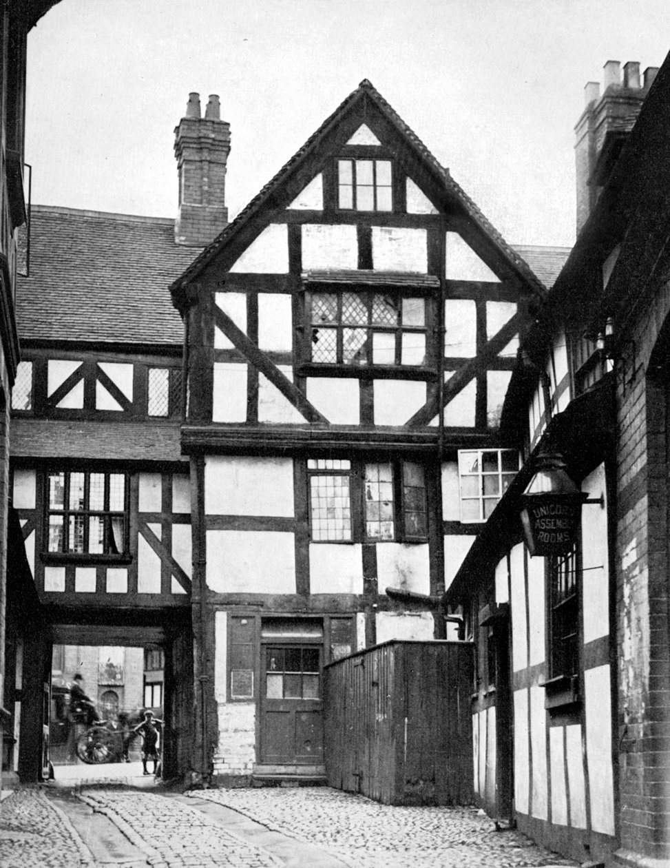 Courtyard of the Unicorn Inn, Shrewsbury, Shropshire, England, 1924-1926 by Herbert Felton