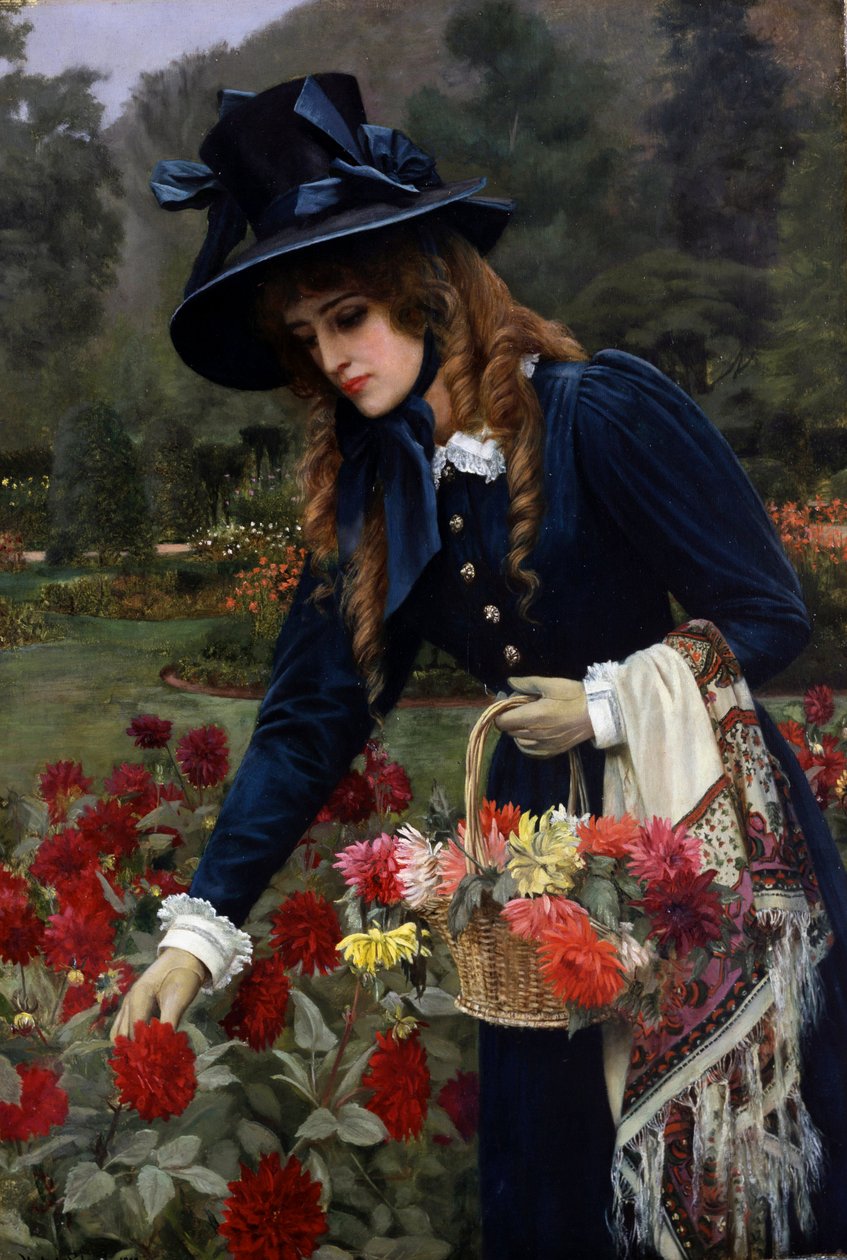 The Flower Girl by Herbert Gustave Schmalz